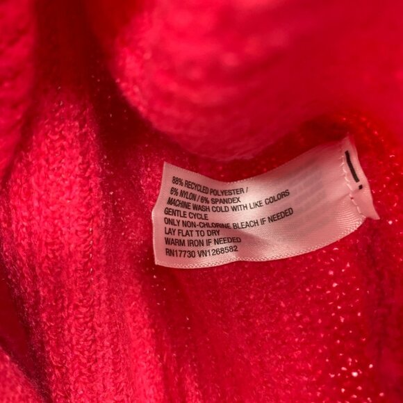 Ava & Viv Cardigan Pink Rhinestone Button Down V Neck RIbbed - Picture 7 of 10